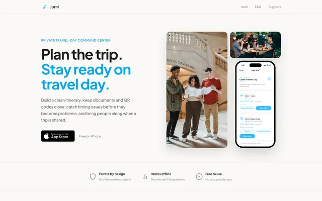 Jurni website screenshot